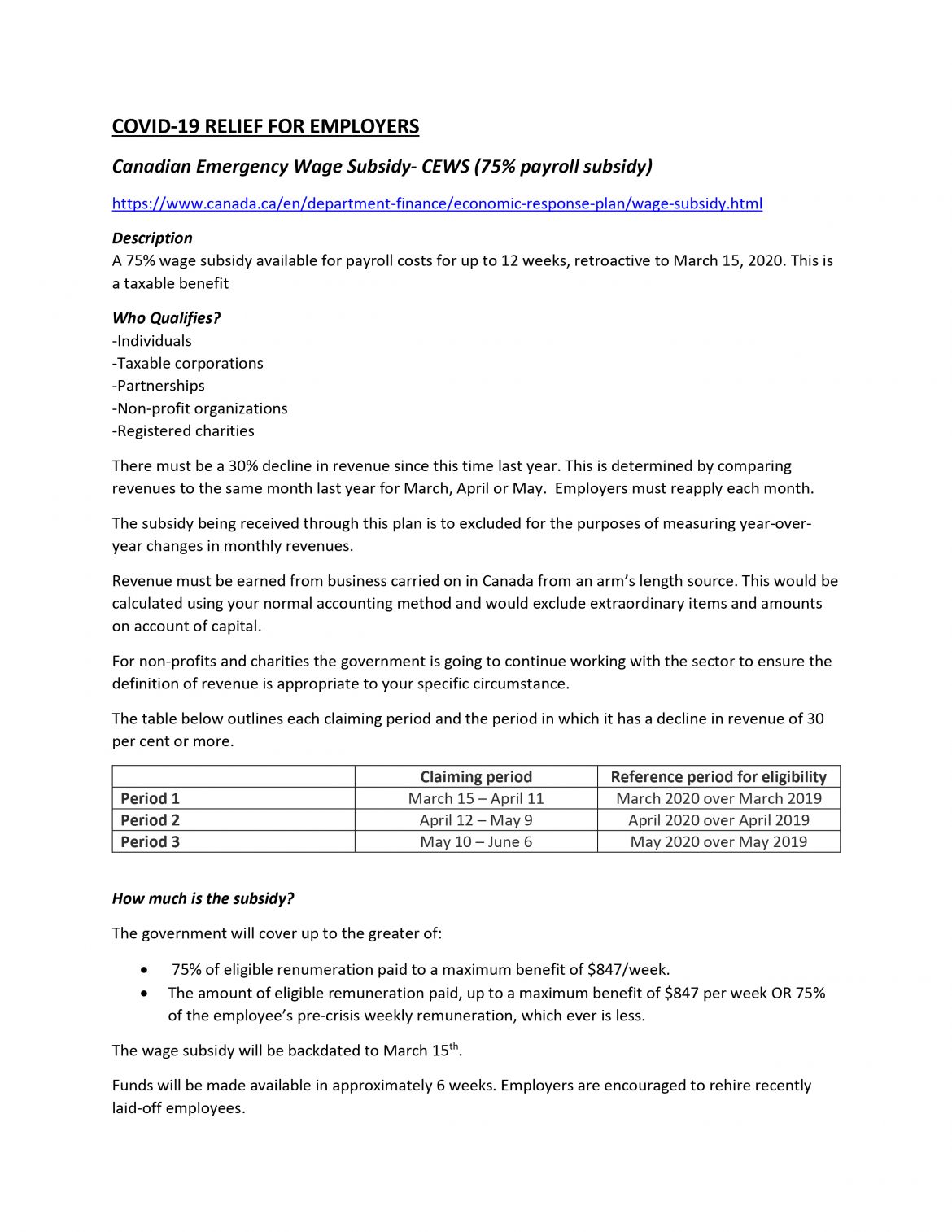 covid relief for employers update 5 1